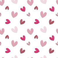 Lines inside the heart on a white background. Seamless colorful hearts. Pattern for Valentine's Day. vector