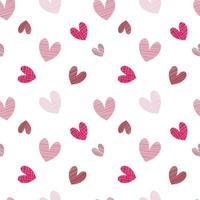 Lines inside the heart on a white background. Seamless colorful hearts. Pattern for Valentine's Day. vector