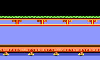 Illustration scene of famous old arcade kung fu video game, editorial content vector