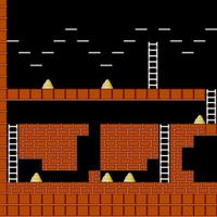 Illustration scene of famous old arcade video game Lode Runner vector