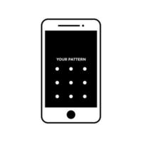 Pattern phone vector template. This design use black and simple graphic.