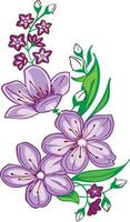flower clipart sticker vector illustration