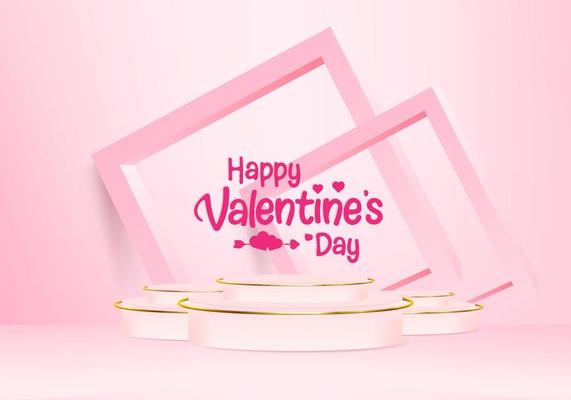 Valentine's day sale background with heart lollipop,cookies, streamers,gift box,marshmallow and garland. Modern design.Universal vector background for poster, banners, flyers, card,advertising