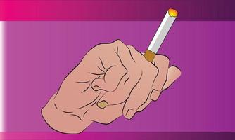 hand smoking vector illustration