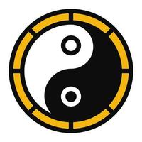 yin yang moneda año nuevo chino ilustración icono vacaciones tradicionales cultura china vector