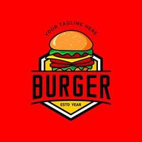 vector de logotipo de hamburguesa grande