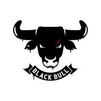 black bull logo vector