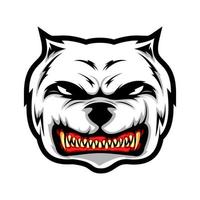 dog head mascot logo vector
