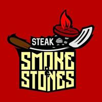 bistec humo y piedra logo vector