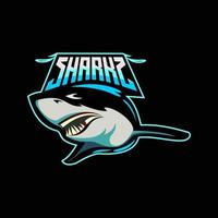 deporte de logotipo de mascota de tiburón, vector de tiburón de ilustración