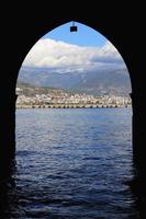 View on Alanya city from Ancient Bedesten Alanya fortress waterline. photo