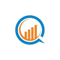 financial logo , abstract finance logo vector