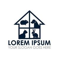 pet house vector , veterinarian logo