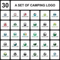 logotipo de camping, vector de logotipo de aventura