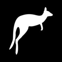 Kangaroo icon white color vector