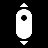 Scroll down computer mouse icon white color vector
