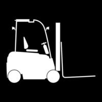 Electric loader icon white color vector