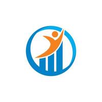 logotipo financiero, logotipo de atención financiera vector