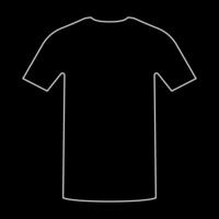 Shirt white outline icon vector