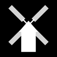Mill icon white color vector