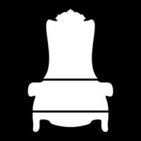 icono de trono color blanco vector