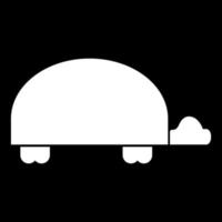 Turtle icon white color vector