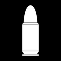 Bullets simple icon white color vector