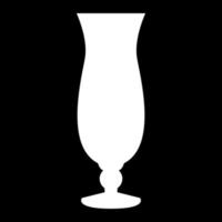 Cocktail glass icon white color vector