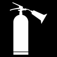 icono de extintor de incendios color blanco vector
