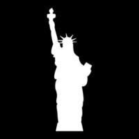 Statue Of Liberty icon white color vector