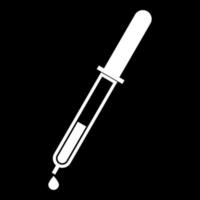 Pipette with drop icon white color vector