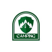 logotipo de camping, vector de logotipo de aventura