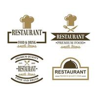 un conjunto de vectores de cocina, un conjunto de logotipos de restaurantes