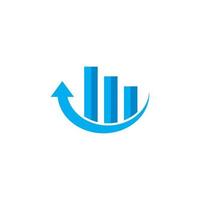 logotipo financiero, logotipo de finanzas de crecimiento vector