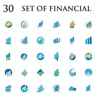 set of chart vector , set of finance logo