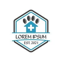 logotipo de cuidado de mascotas, logotipo veterinario vector