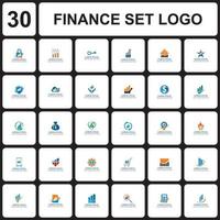 finance set logo , financial logo vector