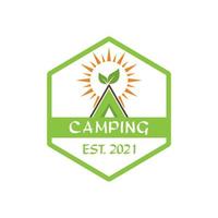 logotipo de camping, vector de logotipo de aventura