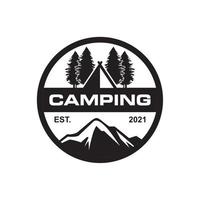 vector de camping, vector de logotipo de aventura