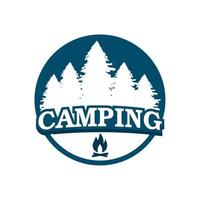 vector de camping, vector de logotipo de aventura