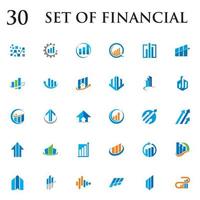 set of chart vector , set of finance logo