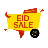 Eid Mubarak Sale Design for business. Discount Banner Promotion Template vector