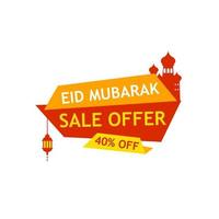 Eid mubarak sale, Sale Banners, Tags, Labels And Stickers. Vector Illustration