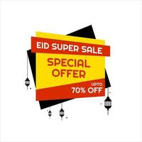 Eid Mubarak Sale Design for business. Discount Banner Promotion Template vector