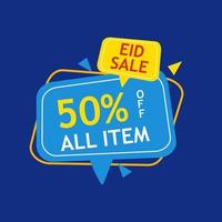 Modern Eid mubarak sale banner design vector