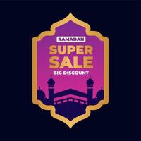 Ramadan Kareem Sale Design Vector. Suitable for Greeting Card, Poster and Banner vector