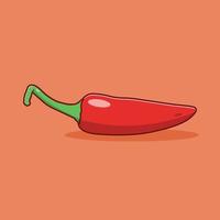 conjunto de pimiento jalapeño de chile rojo caliente ilustración de vector de diseño plano aislado