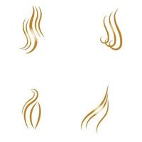 hair wave woman logo vector illustration design