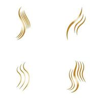 hair wave woman logo vector illustration design