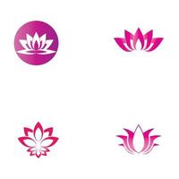 Beauty Vector lotus flowers design logo Template icon